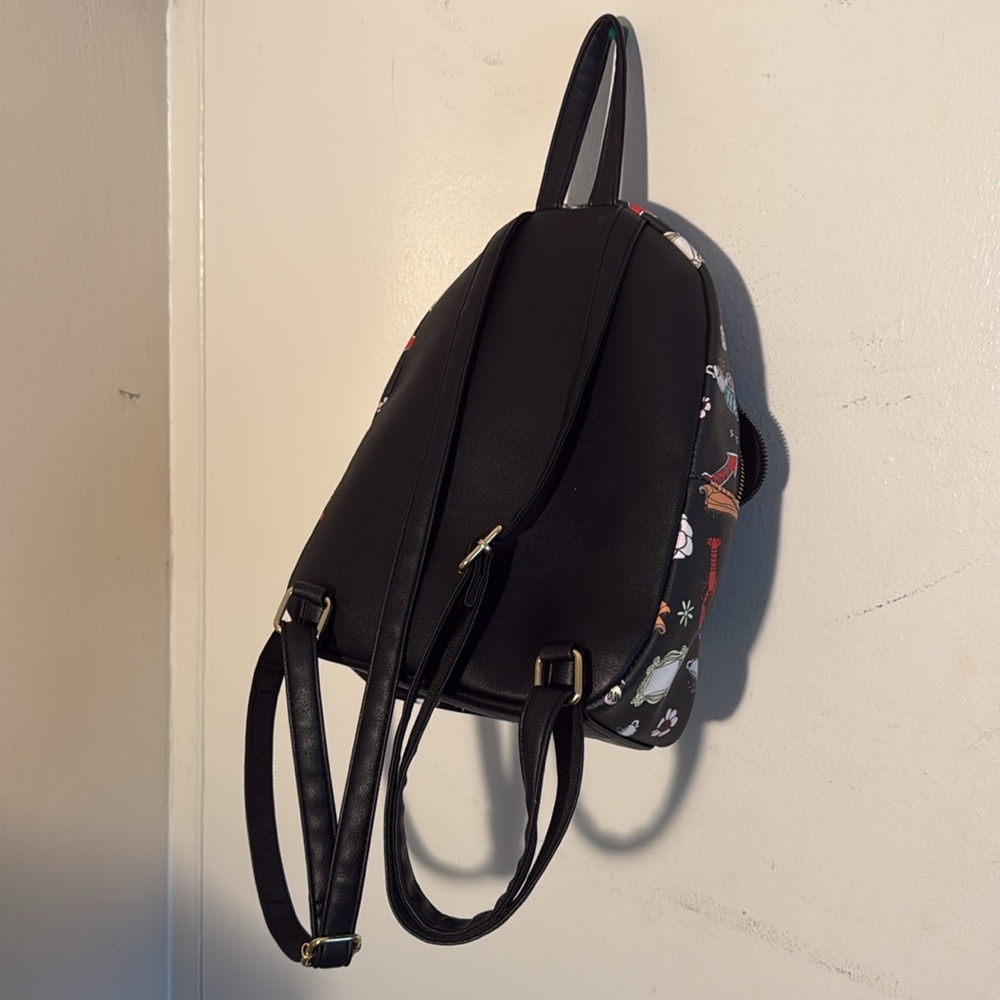 Black Friends Patterned Mini Backpack - image 3